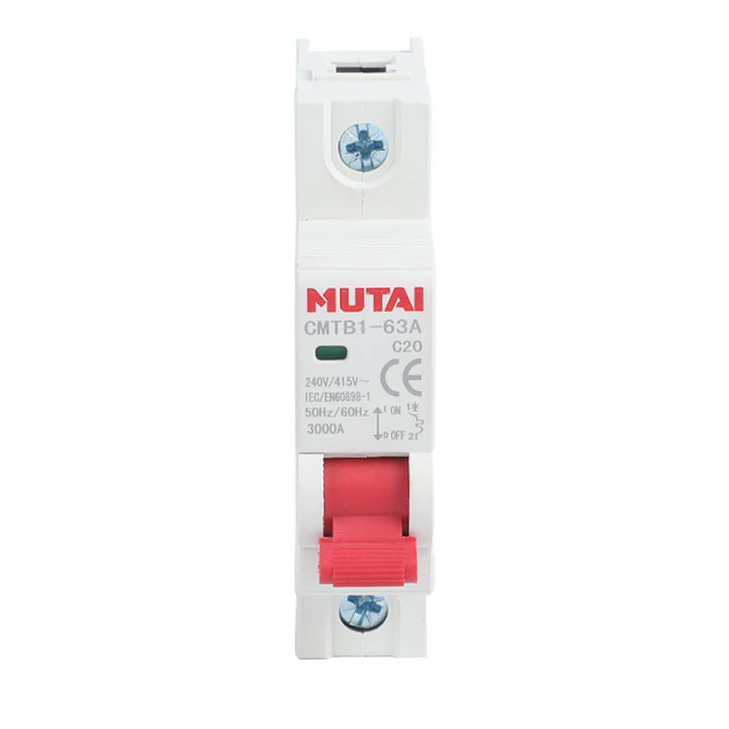 MUTAI MCB miniature circuit breakerCMTB1-63A 1 Pole