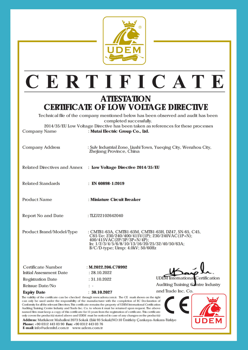 MCB CE-sertifikati
