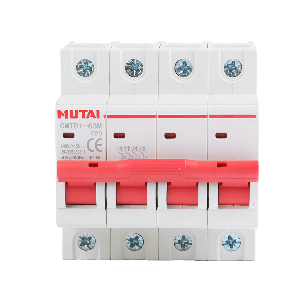 MUTAI MCB miniature circuit breakerCMTB1-63A 4 Pole